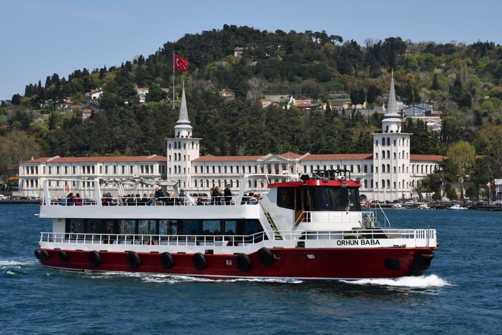 Private motor yacht on the Bosphorus, Istanbul